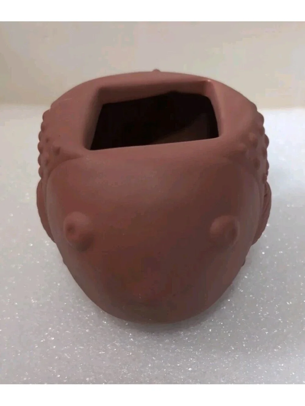Bath & Body Works Puffer Blow Fish Terra Cotta Hand Soap Holder Flower Pot